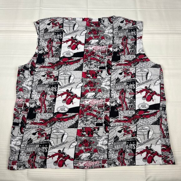 Marvel Deadpool The New Mutants All Over Comic Print Tank Top Mens Size L - Picture 7 of 7